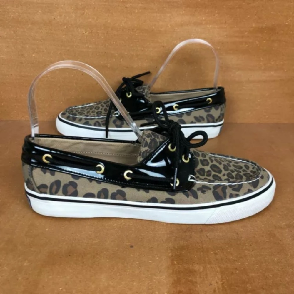 Sperry Top-Sider Leopard Biscayne Black Boat Shoe